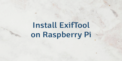 Install ExifTool on Raspberry Pi