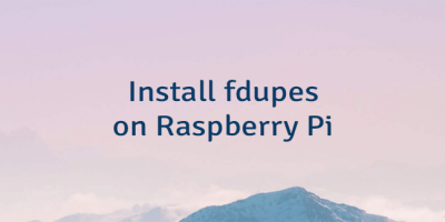 Install fdupes on Raspberry Pi