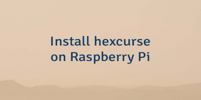 Install hexcurse on Raspberry Pi