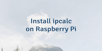 Install ipcalc on Raspberry Pi