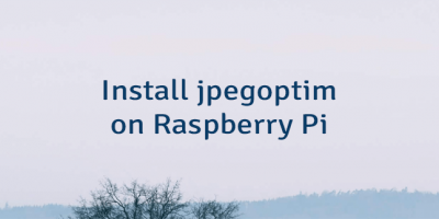 Install jpegoptim on Raspberry Pi