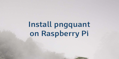 Install pngquant on Raspberry Pi