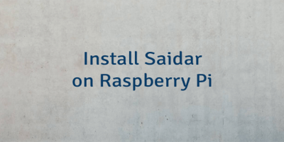 Install Saidar on Raspberry Pi