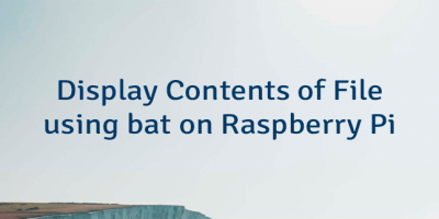 Display Contents of File using bat on Raspberry Pi