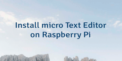 Install micro Text Editor on Raspberry Pi
