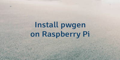 Install pwgen on Raspberry Pi