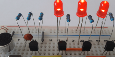 Music Rhythm Operated LEDs using BC547 Transistors