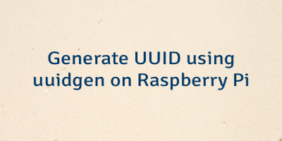 Generate UUID using uuidgen on Raspberry Pi