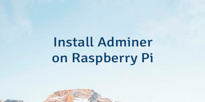 Install Adminer on Raspberry Pi