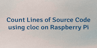Count Lines of Source Code using cloc on Raspberry Pi