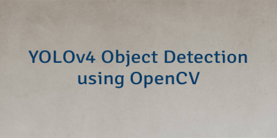 YOLOv4 Object Detection using OpenCV