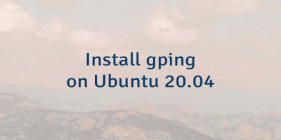 Install gping on Ubuntu 20.04