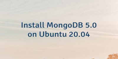 Install MongoDB 5.0 on Ubuntu 20.04