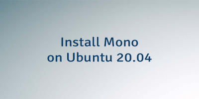 Install Mono on Ubuntu 20.04