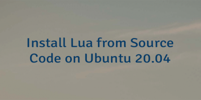 Install Lua from Source Code on Ubuntu 20.04