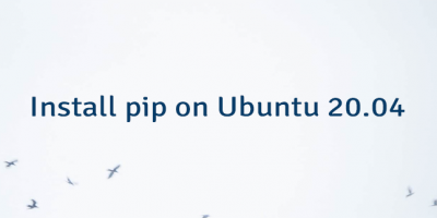 Install pip on Ubuntu 20.04