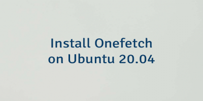 Install Onefetch on Ubuntu 20.04