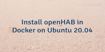 Install openHAB in Docker on Ubuntu 20.04