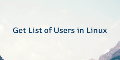 Get List of Users in Linux