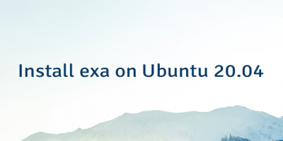 Install exa on Ubuntu 20.04
