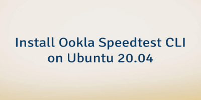 Install Ookla Speedtest CLI on Ubuntu 20.04