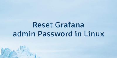 Reset Grafana admin Password in Linux