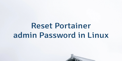 Reset Portainer admin Password in Linux