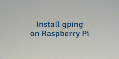 Install gping on Raspberry Pi