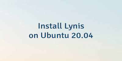 Install Lynis on Ubuntu 20.04