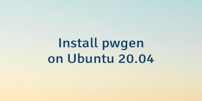 Install pwgen on Ubuntu 20.04