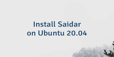 Install Saidar on Ubuntu 20.04