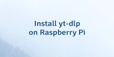 Install yt-dlp on Raspberry Pi