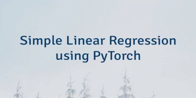 Simple Linear Regression using PyTorch