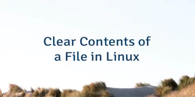 Clear Contents of a File in Linux