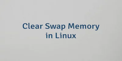 Clear Swap Memory in Linux