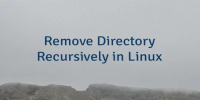 Remove Directory Recursively in Linux