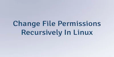 Change File Permissions Recursively in Linux