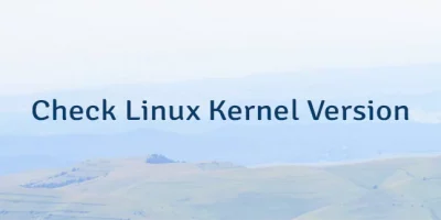 Check Linux Kernel Version