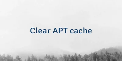 Clear APT Cache