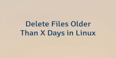 Delete Files Older Than X Days in Linux