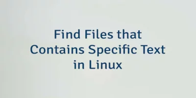 Find Files that Contains Specific Text in Linux