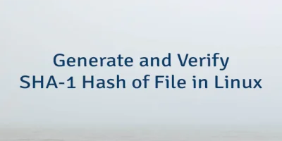 Generate and Verify SHA-1 Hash of File in Linux