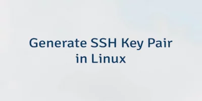 Generate SSH Key Pair in Linux