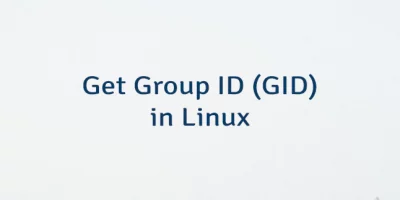 Get Group ID (GID) in Linux