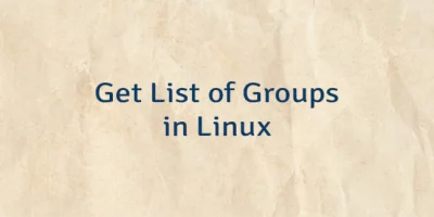 Get List of Groups in Linux