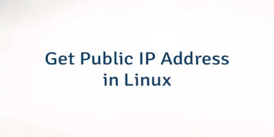 Get Public IP Address in Linux