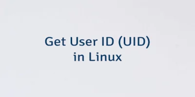 Get User ID (UID) in Linux