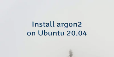 Install argon2 on Ubuntu 20.04