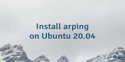 Install arping on Ubuntu 20.04