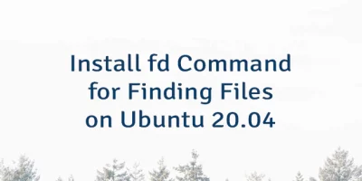 Install fd Command for Finding Files on Ubuntu 20.04